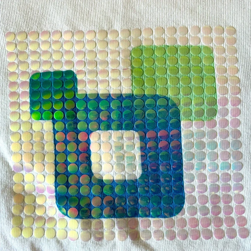 Fun Geometric Embellished Top - Picture 2 of 2